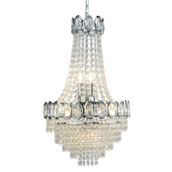 Limoges lysekrone med glasperlevedhæng