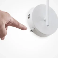 Lindby Erivana væglampe med afbryder, hvid