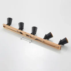 Lindby Kimban loftspot, 5 lyskilder, 106 cm, træ, metal