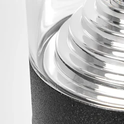 Lindby Lanea LED-vejlampe, 60 cm, sort, sensor, IP44