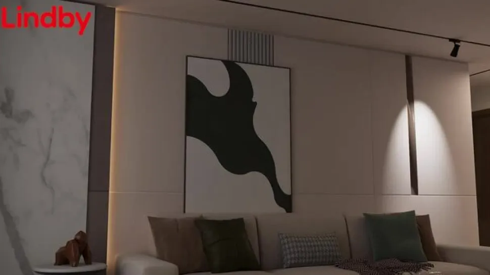 Lindby LED-driver Lumaro, sort, længde 55,5 cm, 100W