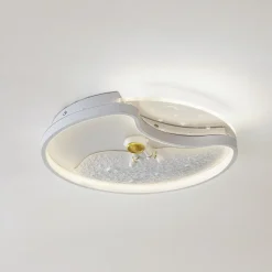 Lindby LED-loftlampe Kosmo, 40 cm, hvid, metal, moon