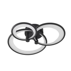 Lindby LED-loftlampe Sorma, sort, CCT, dæmpbar