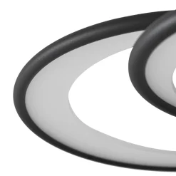 Lindby LED-loftlampe Sorma, sort, CCT, dæmpbar