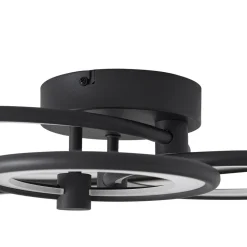 Lindby LED-loftlampe Sorma, sort, CCT, dæmpbar