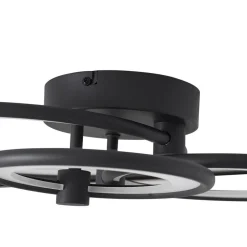 Lindby LED-loftlampe Sorma, sort, CCT, dæmpbar