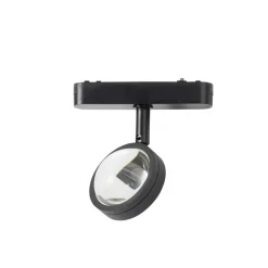Lindby LED-spot 48 V Lumaro, sort, Ø 7,3 cm, aluminium, dæmpbar