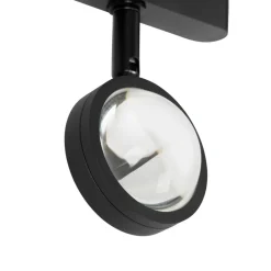 Lindby LED-spot 48 V Lumaro, sort, Ø 7,3 cm, aluminium, dæmpbar