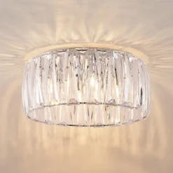 Lindby loftlampe Sofia, transparent, akryl, Ø 46cm