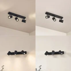 Lindby loftspots Kardis, mørkegrå, 3 lyskilder, metal, GU10