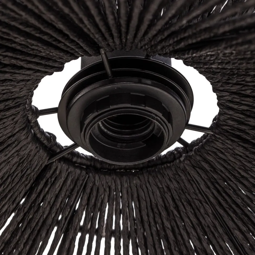 Lindby pendel Valdorin, sort, papir, Ø 40 cm, E27