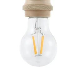 Lindby pendellampe Hattie, beige, Ø 5 cm, metal E27