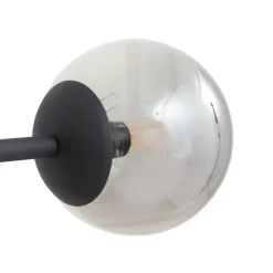 Lindby pendellampe Isamer, smoke grey/amber, 130 cm, globe