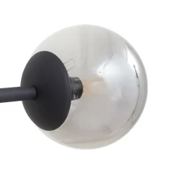 Lindby pendellampe Isamer, røggrå, 130 cm, globus