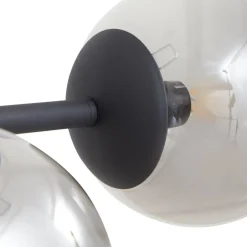 Lindby pendellampe Isamer, røggrå, 130 cm, globus