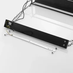 Lindby pendellampe Kirista, 5 lyskilder, sort, metal, 100 cm