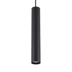 Lindby pendellampe Linaro, 40 cm, sort, 1-faset, GU10