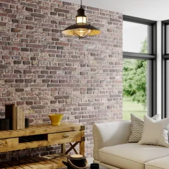 Lindby pendellampe Louisanne, brun, metal, Ø 35 cm