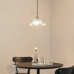 Lindby pendellampe Ludowika, transparent, glas, Ø25cm, E27