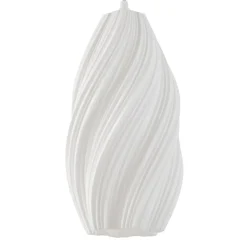 Lindby pendellampe Nuvia, Ø 15,5 cm, hvid, 3D-print