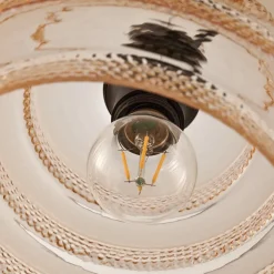 Lindby pendellampe Orliana, Ø 35 cm, ravfarvet, glas