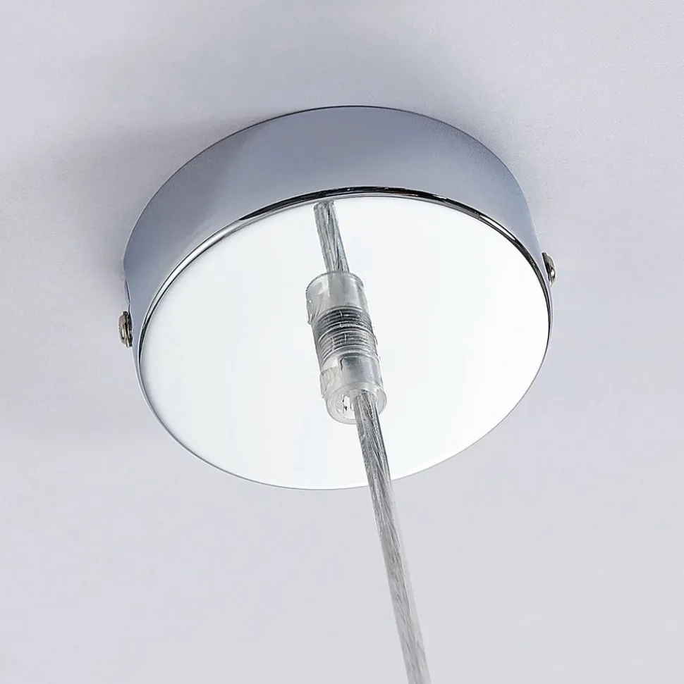 Lindby pendellampe Sina, Ø 35 cm, træ, E27