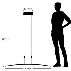 Lindby Phillie LED-hængelampe, højdejusterbar