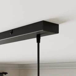 Lindby Rangina pendellampe, 100 cm, kobber, 3 lyskilder, glas