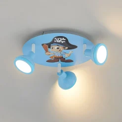 Lindby Roxas loftlampe til børneværelset, pirat
