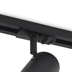 Lindby skinnespot Linaro, GU10, Ø 6 cm, sort, 1-faset