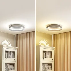 Lindby Smart LED-loftslampe Yasmen, hvid, metal, CCT, Tuya