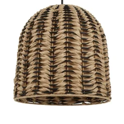 Lindby udendørs hængelampe Taryn, brun, plast, IP44 35cm