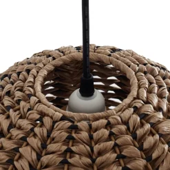 Lindby udendørs hængelampe Taryn, brun, plast, IP44 35cm