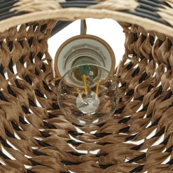 Lindby udendørs hængelampe Taryn, brun, plast, IP44 35cm