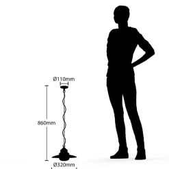 Lindby udendørs hængelampe Roisin, antracit, metal, Ø 32cm
