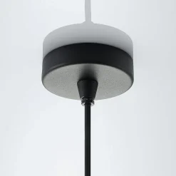 Lindby udendørs hængelampe Vajana, Ø 19 cm, sort, aluminium