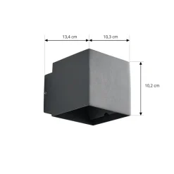 Lindby udendørs LED-væglampe Esani, antracit, op/ned, IP54