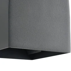 Lindby udendørs LED-væglampe Esani, antracit, op/ned, IP54