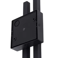 Lindby udendørs LED-væglampe Abelia, sort, aluminium, stål