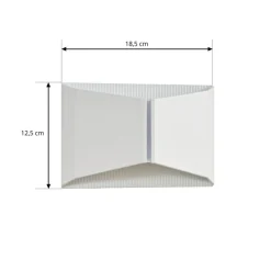 Lindby udendørs LED-væglampe Anlira, hvid, op og ned, IP65