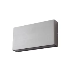 Lindby udendørs LED-væglampe Jarte, grå, metal, 17 cm, IP54