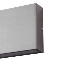 Lindby udendørs LED-væglampe Jarte, grå, metal, 17 cm, IP54