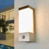 Lindby udendørs LED-væglampe Severina, 25 cm, sensor, stål