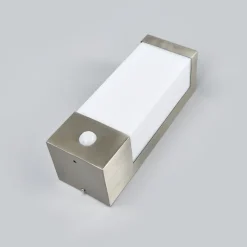 Lindby udendørs LED-væglampe Severina, 25 cm, sensor, stål