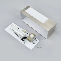 Lindby udendørs LED-væglampe Severina, 25 cm, sensor, stål