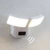 Lindby udendørs LED-væglampe Nikias, 30 cm, sensor, 2 lyskilder, hvid