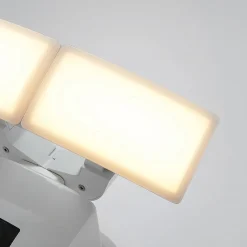 Lindby udendørs LED-væglampe Nikias, 30 cm, sensor, 2 lyskilder, hvid