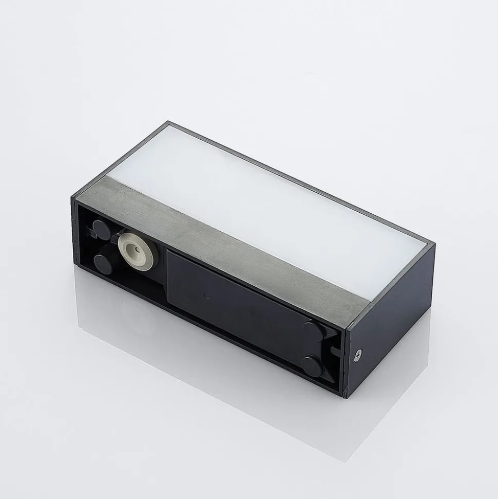 Lindby udendørs LED-væglampe Nienke, 17 cm, saltvandsresistent, IP65