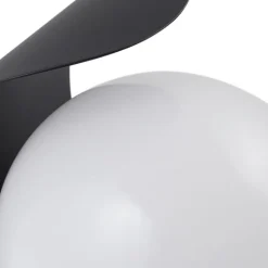 Lindby udendørs LED-væglampe Lacie, sensor, sort/hvid, aluminium