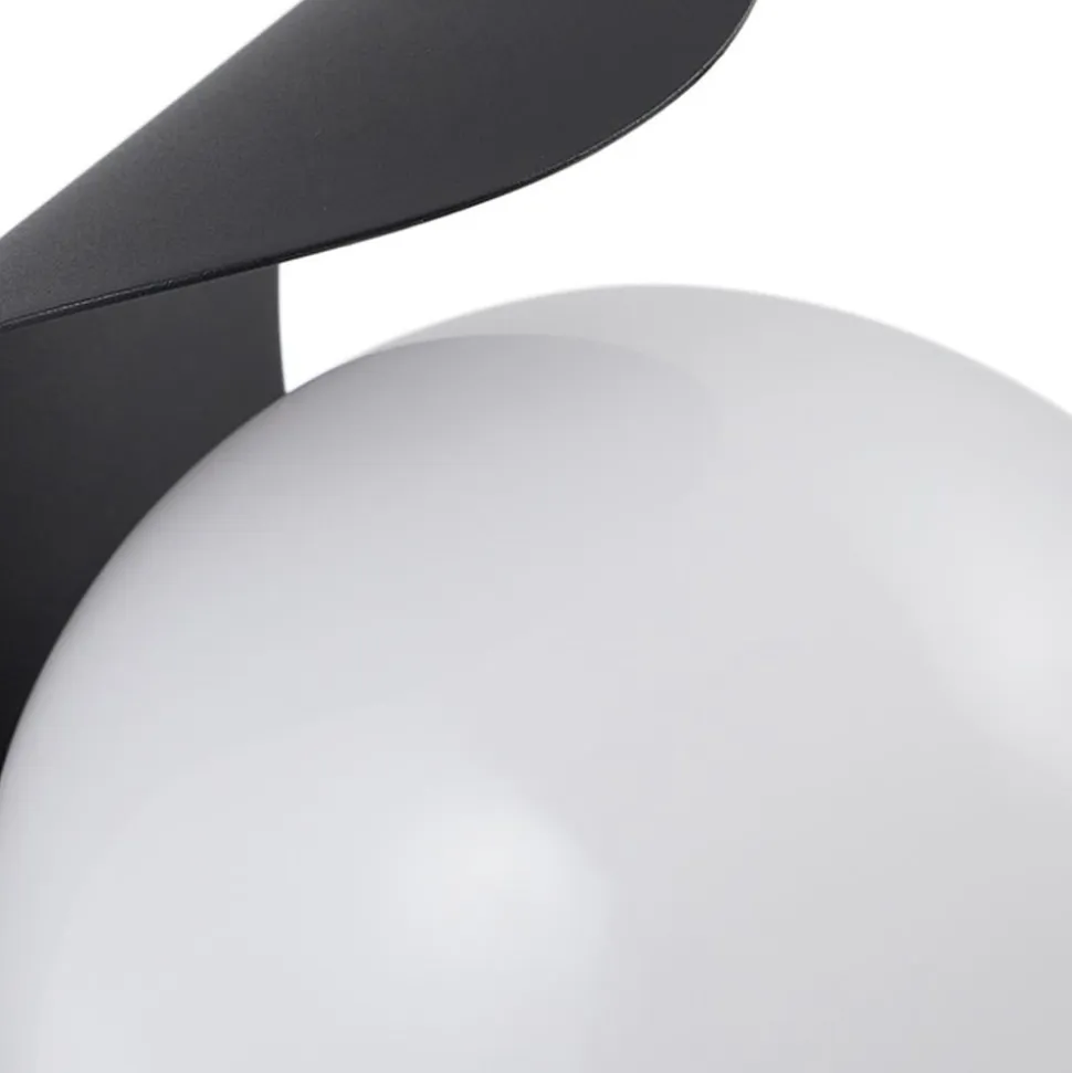 Lindby udendørs LED-væglampe Lacie, sensor, sort/hvid, aluminium